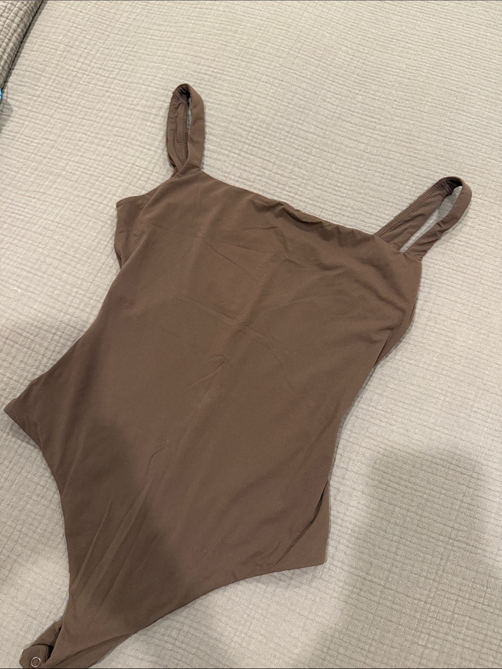 SKIMS New Classic Women's Brown Scoop Neck Bodysuit